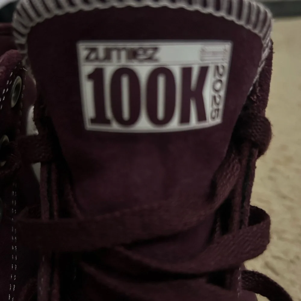 Converse x Zumiez 100k 2026 Burgundy Platform Sneakers - Picture 2 of 9